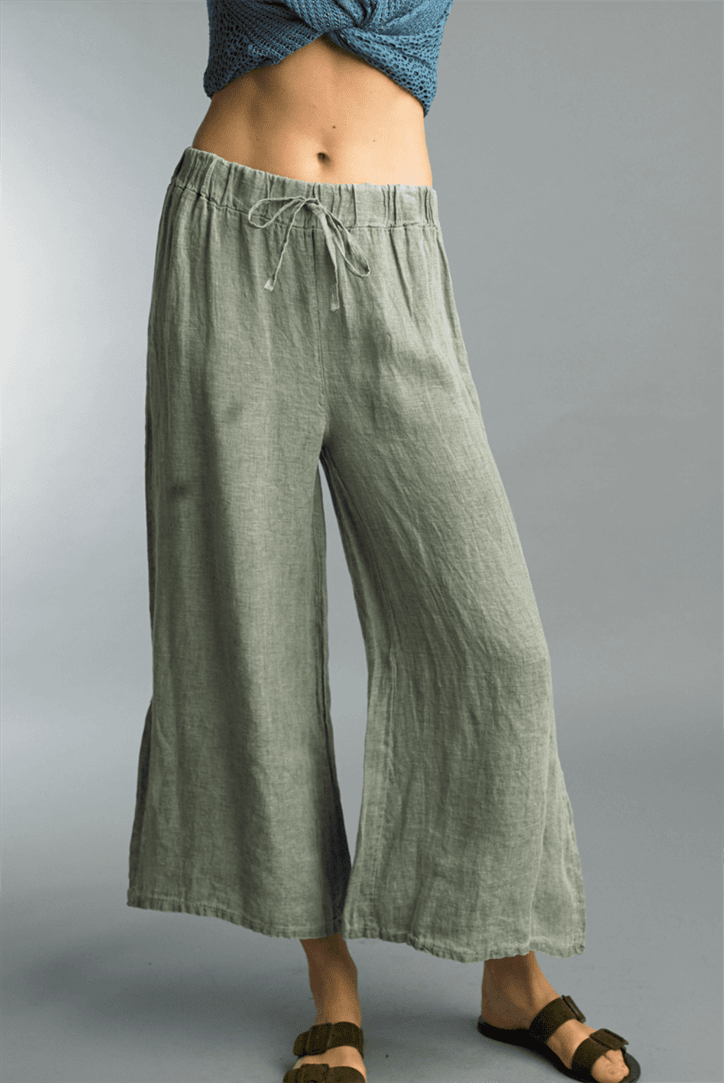 linen flared pants